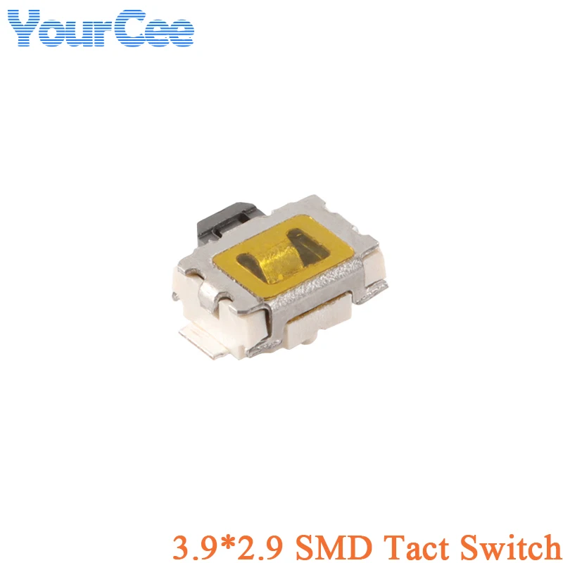 100pcs/10pcs 3.9*2.9 SMD Tact Switch Turtle Micro Switch ON/OFF Tactile Push Button Switch Side SMD
