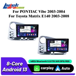 Android 14 Car Radio for PONTIAC Vibe 2003 2004 for Toyota Matrix E140 2003-2008 Subwoofer GPS Carplay Multimedia Stereo Player