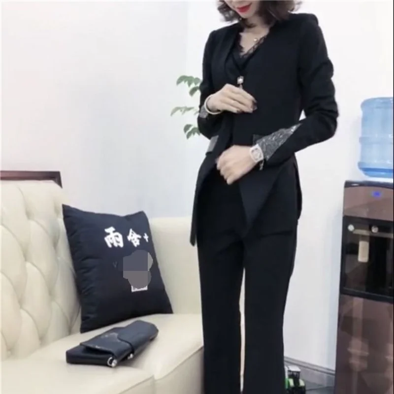 2 Piece Outfits 2024 Elegant Office Women\'s Matching Sets Blazer Suit Pant Luxury Set of Two Fashion Pieces for Women Pants Sexy