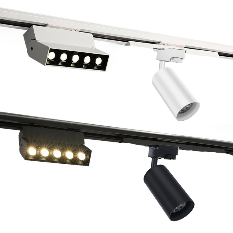 Led Track Licht Verstelbare Opvouwbare Spotlight Rail Light 6W 12W Plafondlampen Spot Licht Voor Indoor Kamer Winkel Slaapkamer