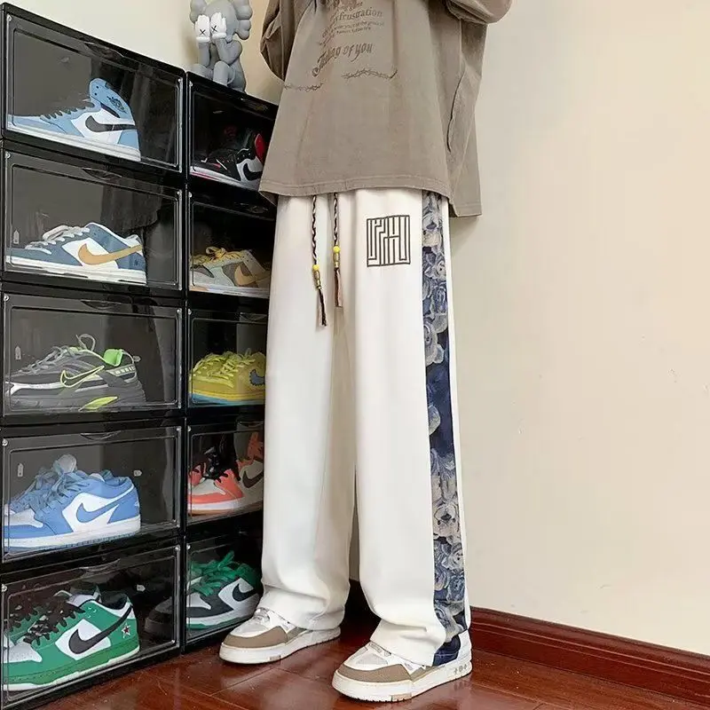 Spring and Autumn Loose Chinese Style Sports Sleeper Draped Casual Pants Men