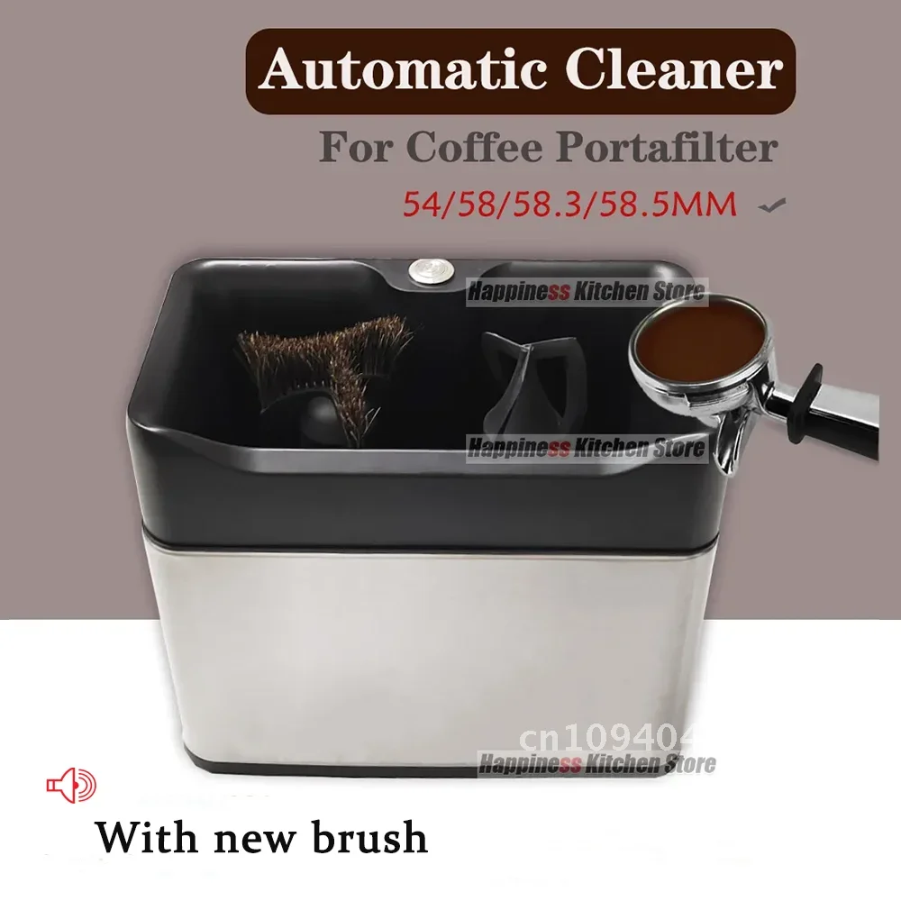 Automatic 58mm Coffee Cleaner Cleaner Electric Portafilter 54/58.3/58.5mm Stainless Commercial Steel For Portafilter Coffee