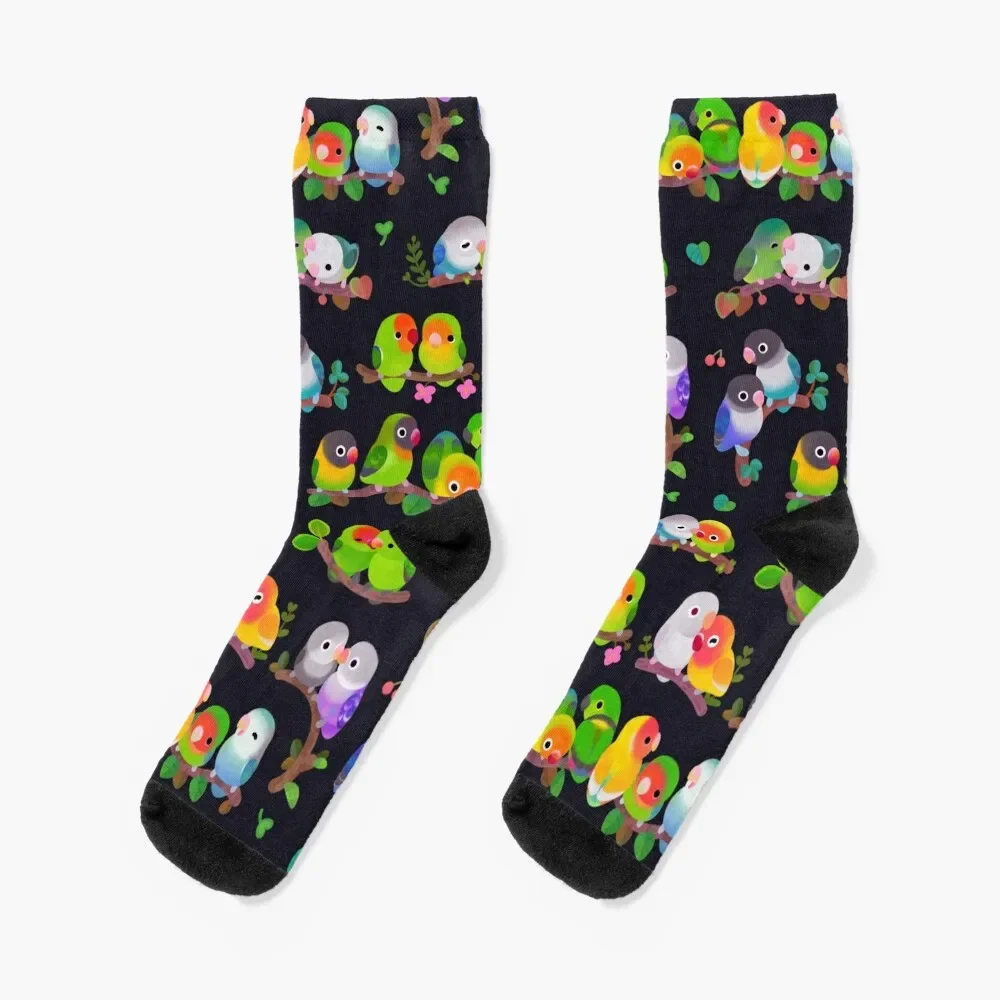 

Lovebird - dark Socks winter thermal custom sports Boy Socks Women's