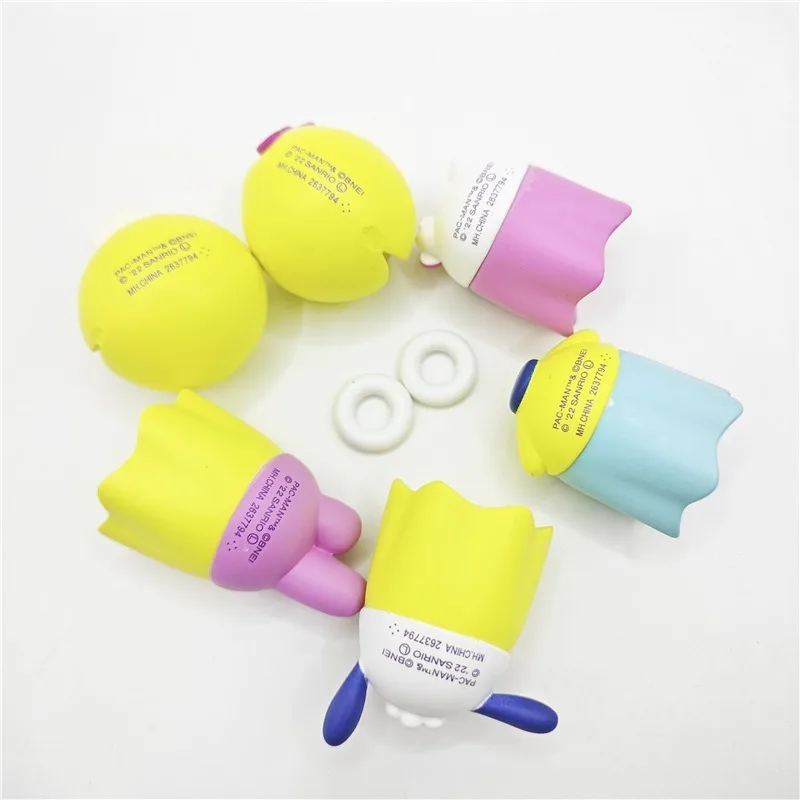 Oryginalny Pac-Man Sanrio Pochacco Melody Duch Figurka Śliczna Mini Dekoracja na Biurko Anime Kolekcjonerska Zabawka Ozdoba Prezent dla Fanów