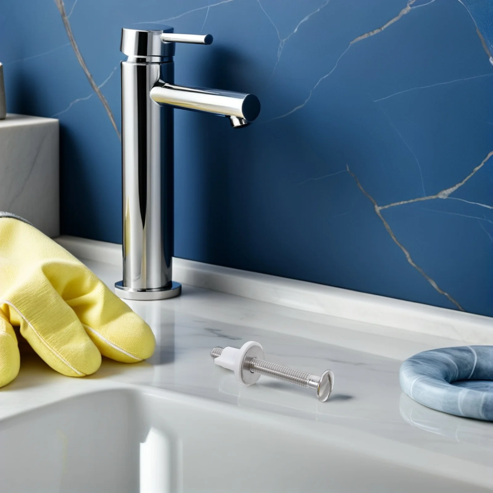 

2Pcs Universal Toilet Seat Bolts Plastic Fixing Screws Replacement Kit Non-Slip Toilet Lid Cover Screws Hardware Set