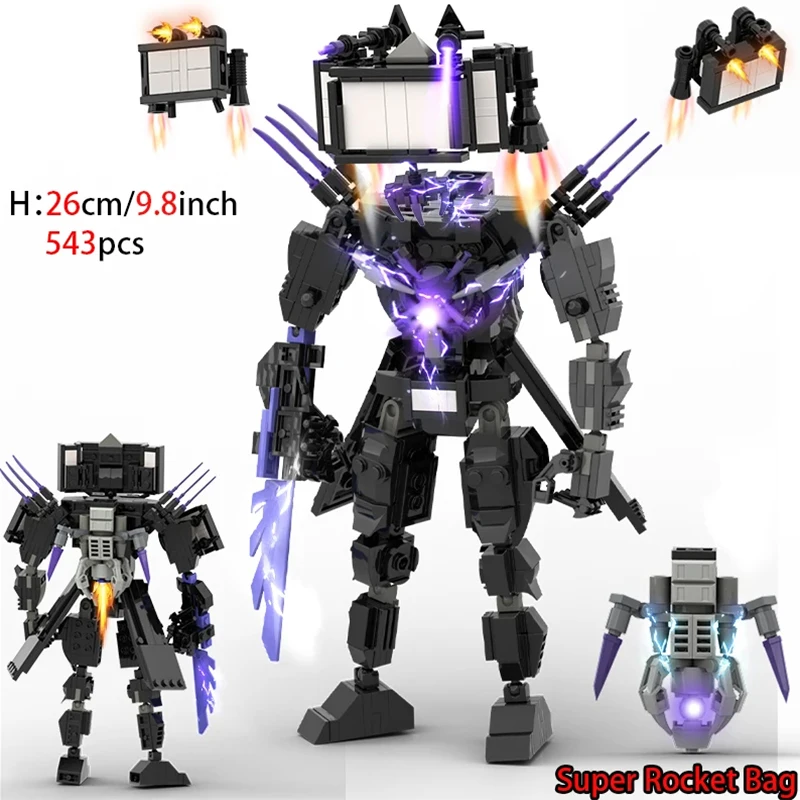 New Skibidi Toilet Weapon Titan TVMan Action Figure Building Block Toys For Boys Cameraman Bricks DIY Model For Kid Adult Gifts