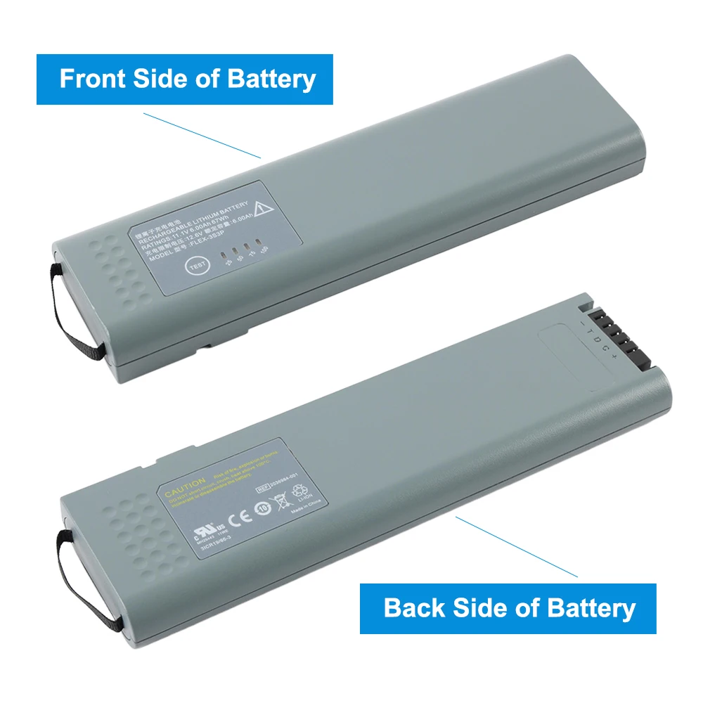 FLEX-3S3P FLEX-3S3P-6 Ersatzakku für GE Healthcare Patientenmonitor B650 B105 B125 U80206AR01 2036984-001 67WH – Detail 7