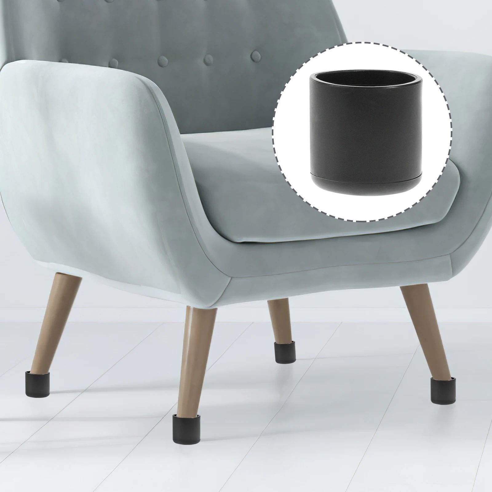 

50 Pcs Furniture Leg Feet Protectors Durable PVC Chair Covers Glide Leg Protectors for Hard Floors Parquet Wood Laminate Tiles