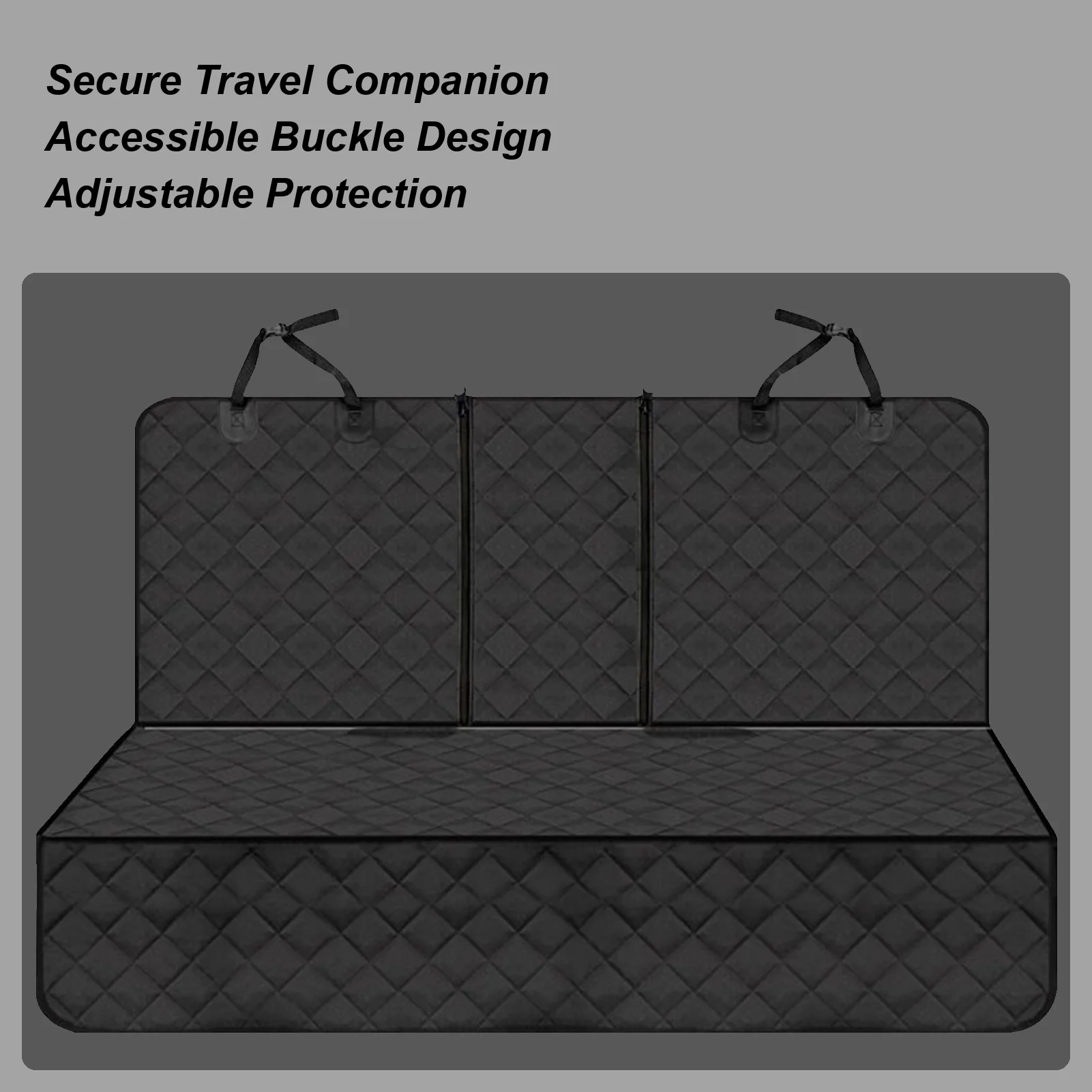 

Pet Car Seat Cover Waterproof Non-Slip Double Zipper Back Seat Pet Cover For Dogs For RV Sedan Truck Vehicle Automotive Interior