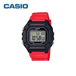 Casio W-218H-4B Watch Men's Multi functional Digital Display Fashion Trend Sports Waterproof Watch Calendar LED Lighting Clock