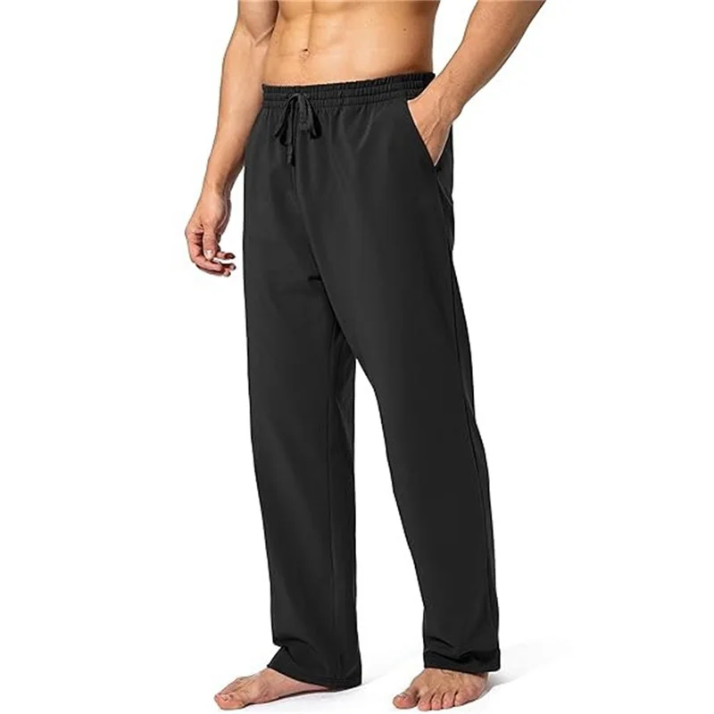

2025 New Spring Autumn Comfort Casual Sports Pants Men's Loose Breathable Quick Drying trousers Men Solid Color Straight Pants