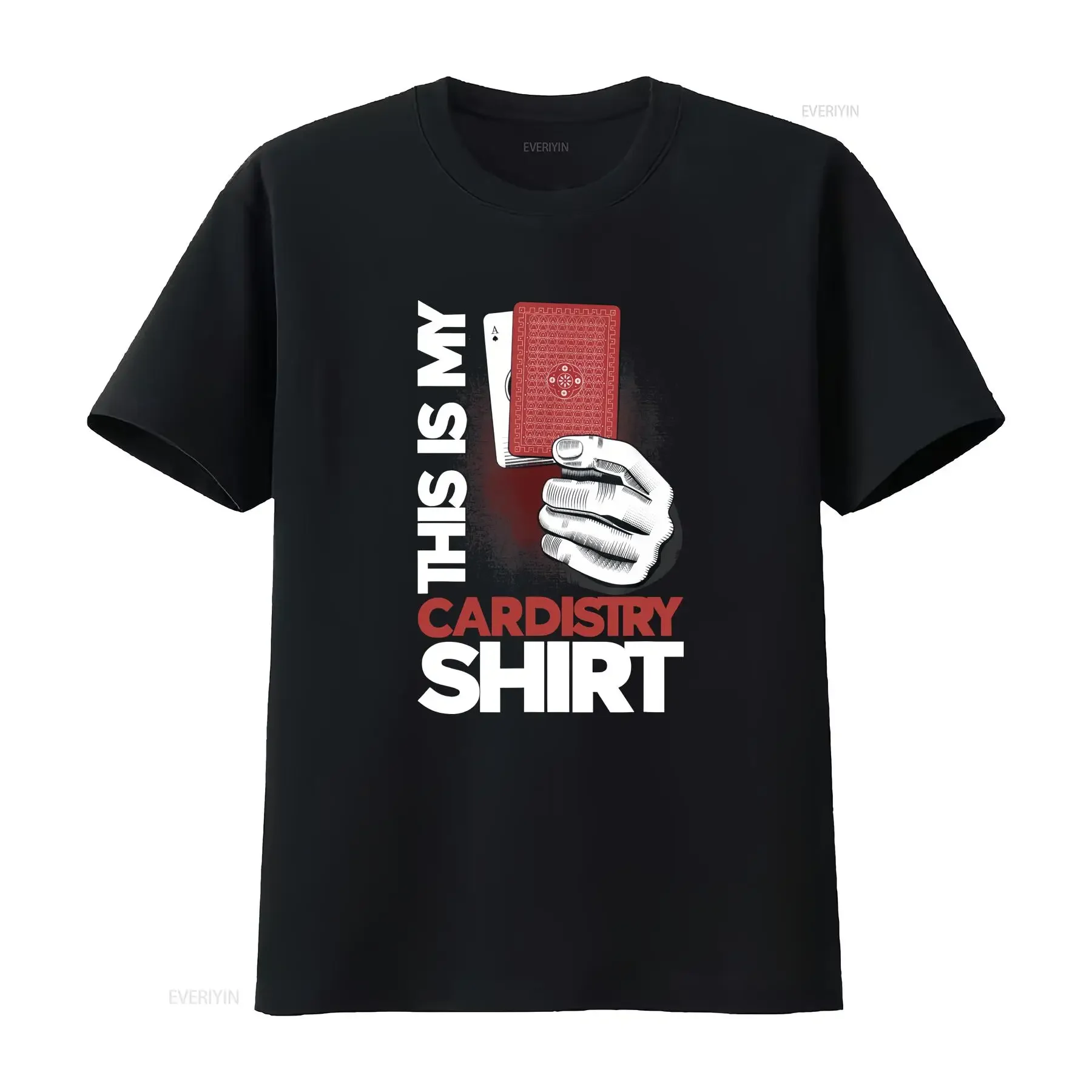 Camiseta Cardistry This Is My T Shirt Magician, estilo vintage, lavada, elástica, transpirable, ligeramente versátil, con gráfico, ropa de diseñador suave