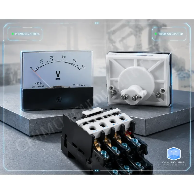 【CHIMU INDUSTRIAL】 44C2-V DC Voltmeter Panel Meter Analog Pointer Gauge Board Mount Mechanical Movement Full Specifications