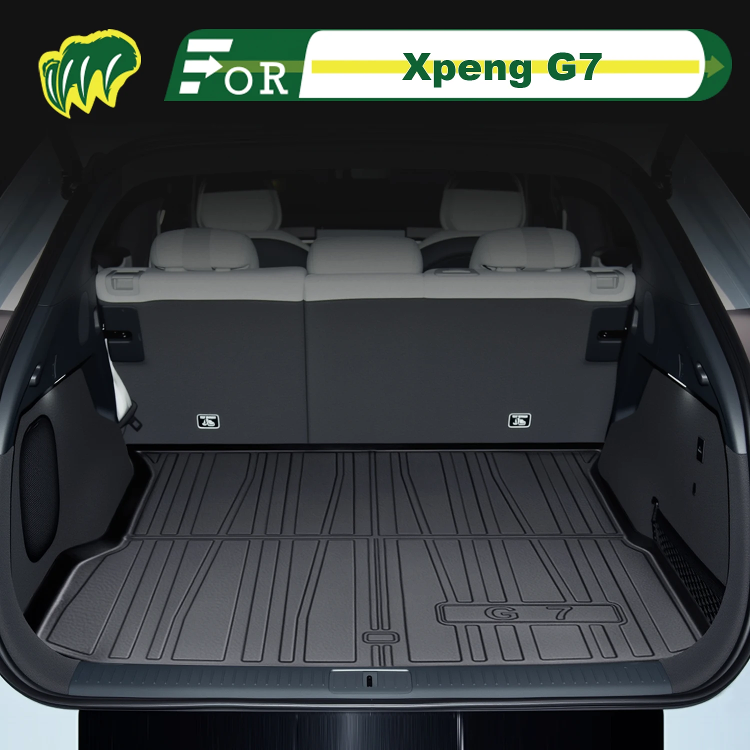 

For Xpeng G7 2025 TPE Custom Fit Car Trunk Mat All Season Cargo Mat 3D Shaped Rear Trunk Liner Trunk Protection Mat