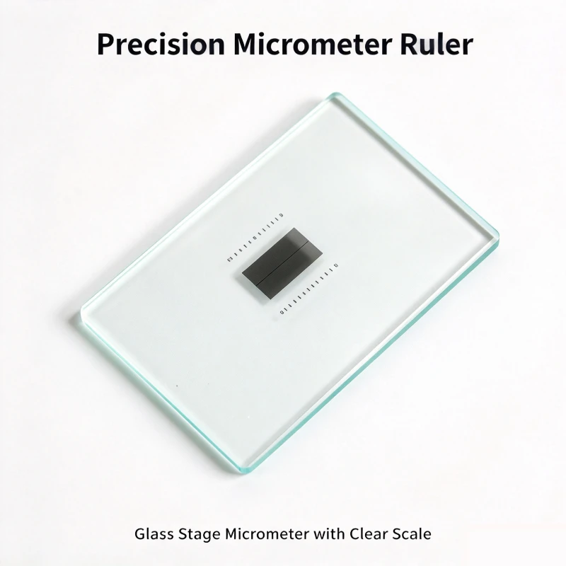 For Microscope Eyepiece Objective Micrometer Ruler, Range 0-1mm 0-10mm 0-20mm, Interval 0.1mm 0.01MM Calibration Slide