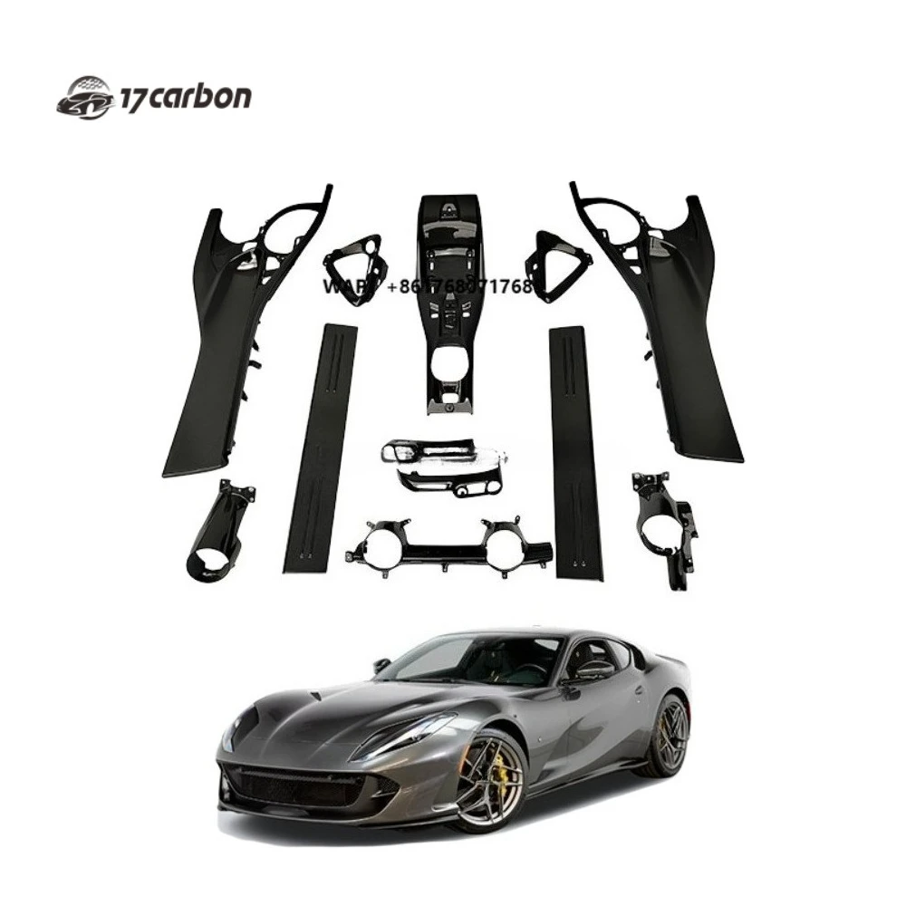 OEM Style 812 Superfast 2017-2020 Interior Trim Complete Set Full Dry Carbon Fiber Business/Luxury Carbon Black
