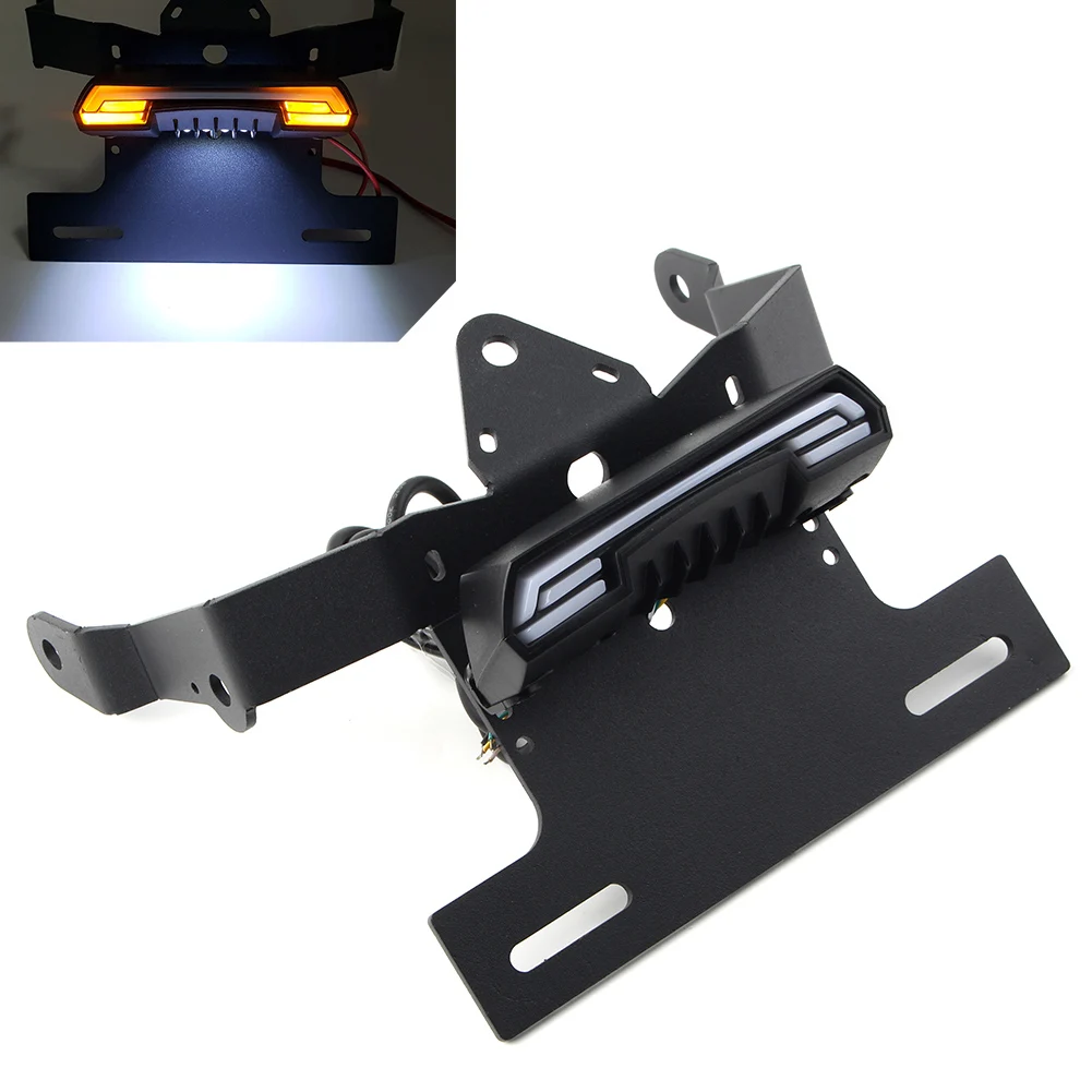 Motorcycle Rear License Plate Bracket Holder with Taillight for Kawasaki Vulcan S 2015-2021 & Vulcan Cafe 2018-2021