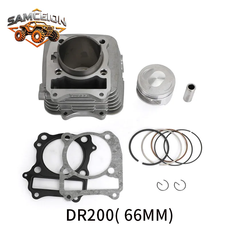 Motorcycle Engine Parts Cylinder Kit for Suzuki DR200 Djebel Piston Cylinder DR200S 66mm Sleeve Cylinder