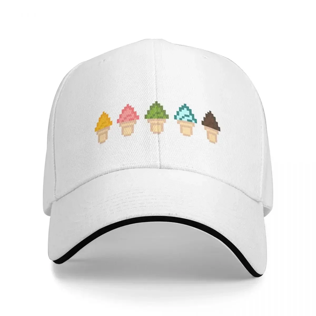 Ice Cream Baseball Caps Snapback Fashion Baseball Hat Breathable Casual Outdoor For Men's And Women's Polychromatic Customizable