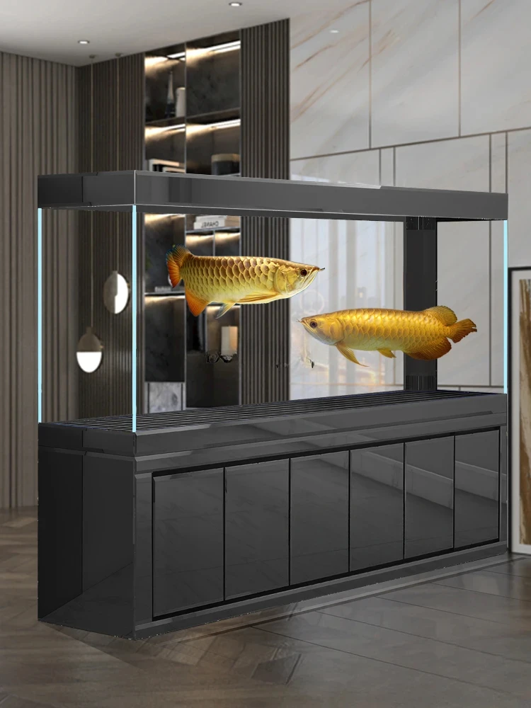 Super White Glass Fish Tank Medium and Large Floor Bottom Filter Golden Dragon Fish Tank Can Be Customized