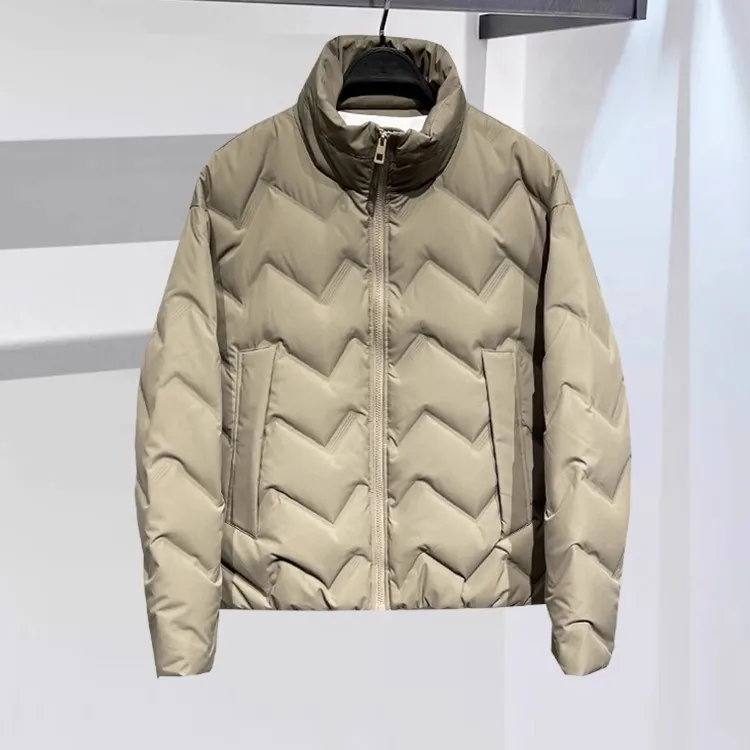 التصميم الأصلي الشتاء الرجال ort Thiened الوقوف طوق عارضة Du down Jaet Youth Faion ملابس خارجية البوليستر النايلون Com...