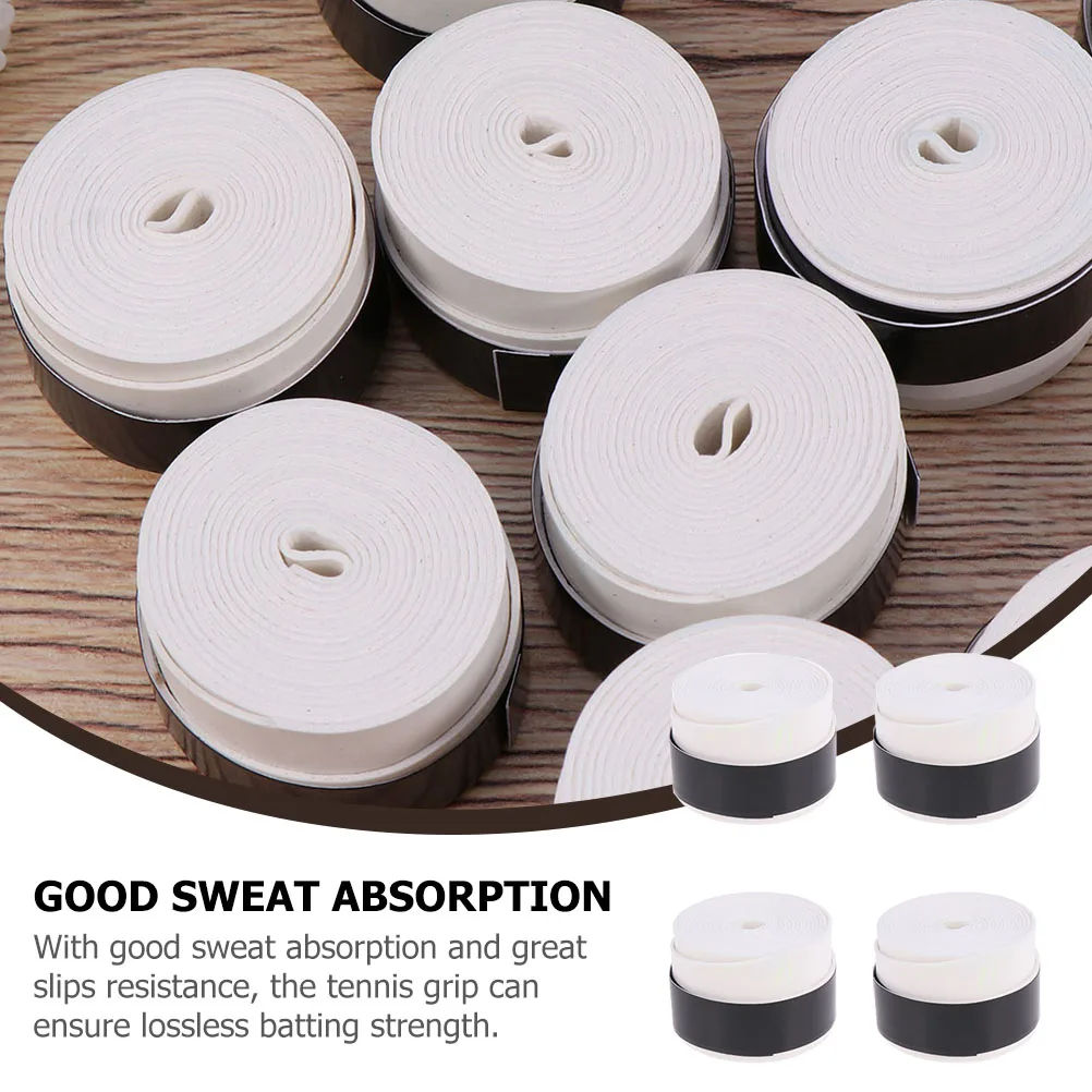 

12 Pcs Sweatband Racket Overgrips for Racquet Tennis Dryness to Tape Scrub Pu Wrap