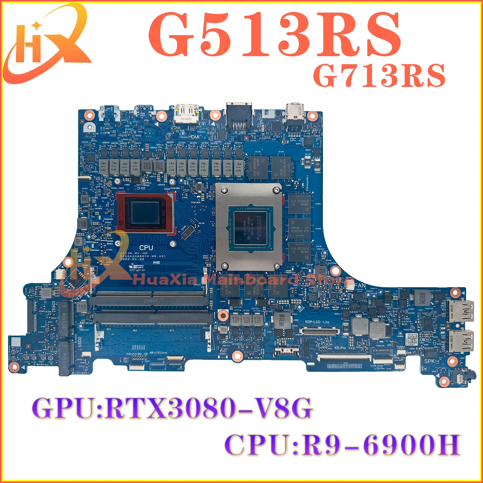 

KEFU G513RS ForASUS G513RM G513RW G713RS G713RM G713RW G713RW G713R Laptop Motherboard R7-6800H R9-6900H 100% Test Shipping