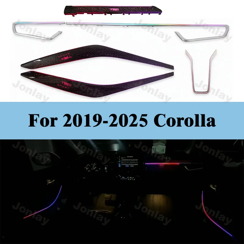 Für Corolla 2019-2025 Ambientebeleuchtung Innenraum-Atmosphärenlampe Dekorative Zierleuchten Auto-Stimmungslicht LED-Kit