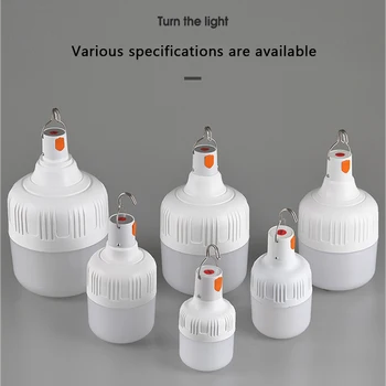 LED-buitenlamp campingkraamlamp Oplaadbare USB-lamp Sterke gloeilamp met hoog vermogen Zijlading Ingebouwde gloeilamp met batterij