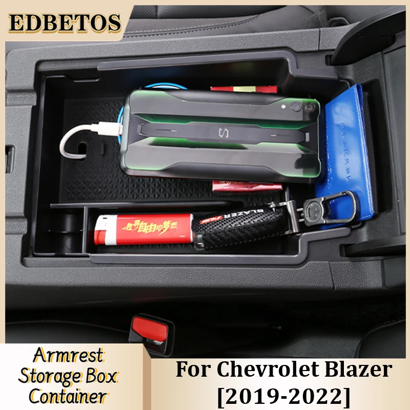 For 2019 2020 2021 2022 2023 Chevrolet/Chevy Blazer Insert ABS Materials Car Console Accessory Pallet Container with USB Hole 