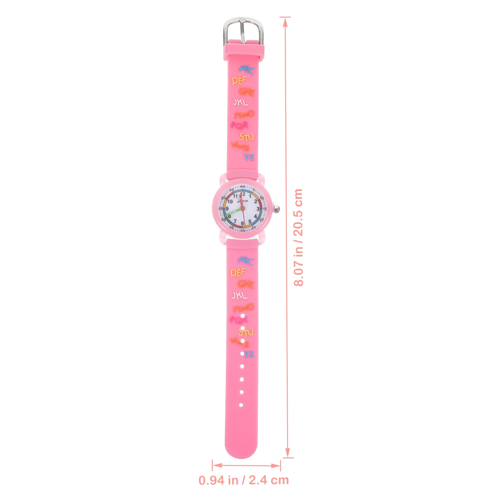 Waterproof Cartoon Pattern Watch Durable Adjustable Strap Quartz Movement Birthday Gift for Pink