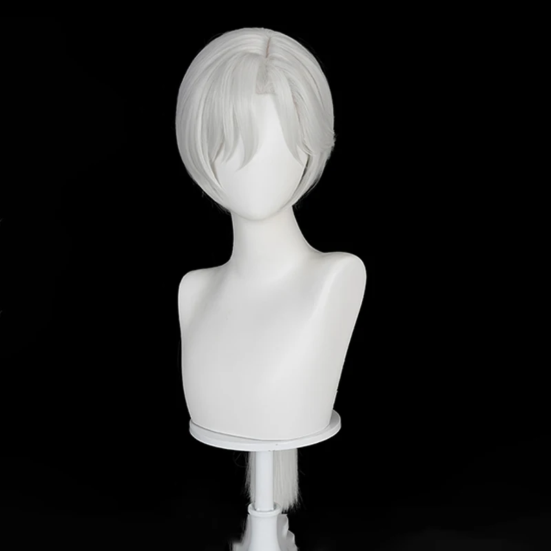 Masque de renard Cosplay perruque jeu Silent Hill f blanc cheveux longs accessoires haute température fil cheveux pour homme