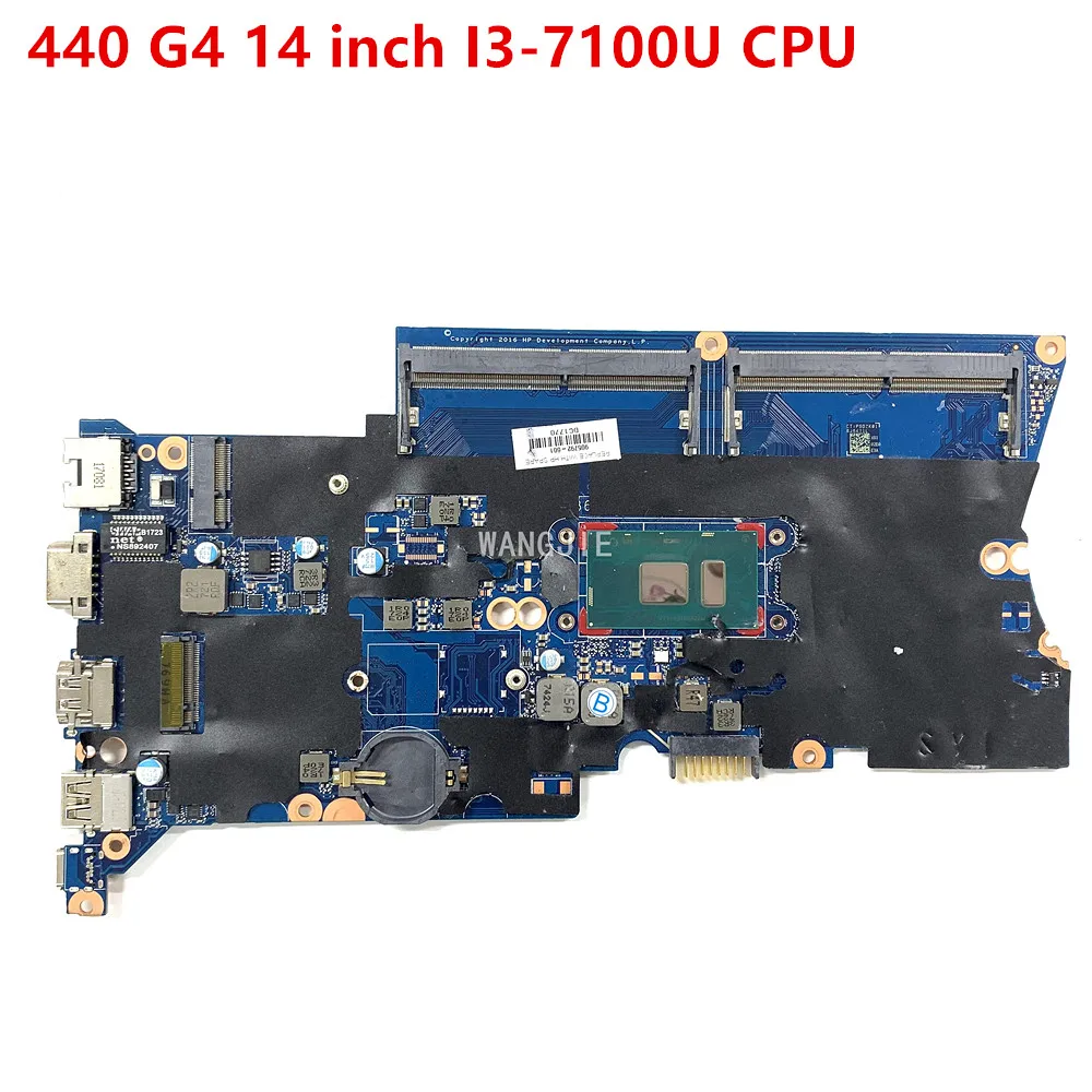 

For HP Probook 440 G4 14 inch Laptop Motherboard I3-7100U CPU 905792-001 905792-601 DA0X81MB6E0 DA0X81MB6E1 100% Working