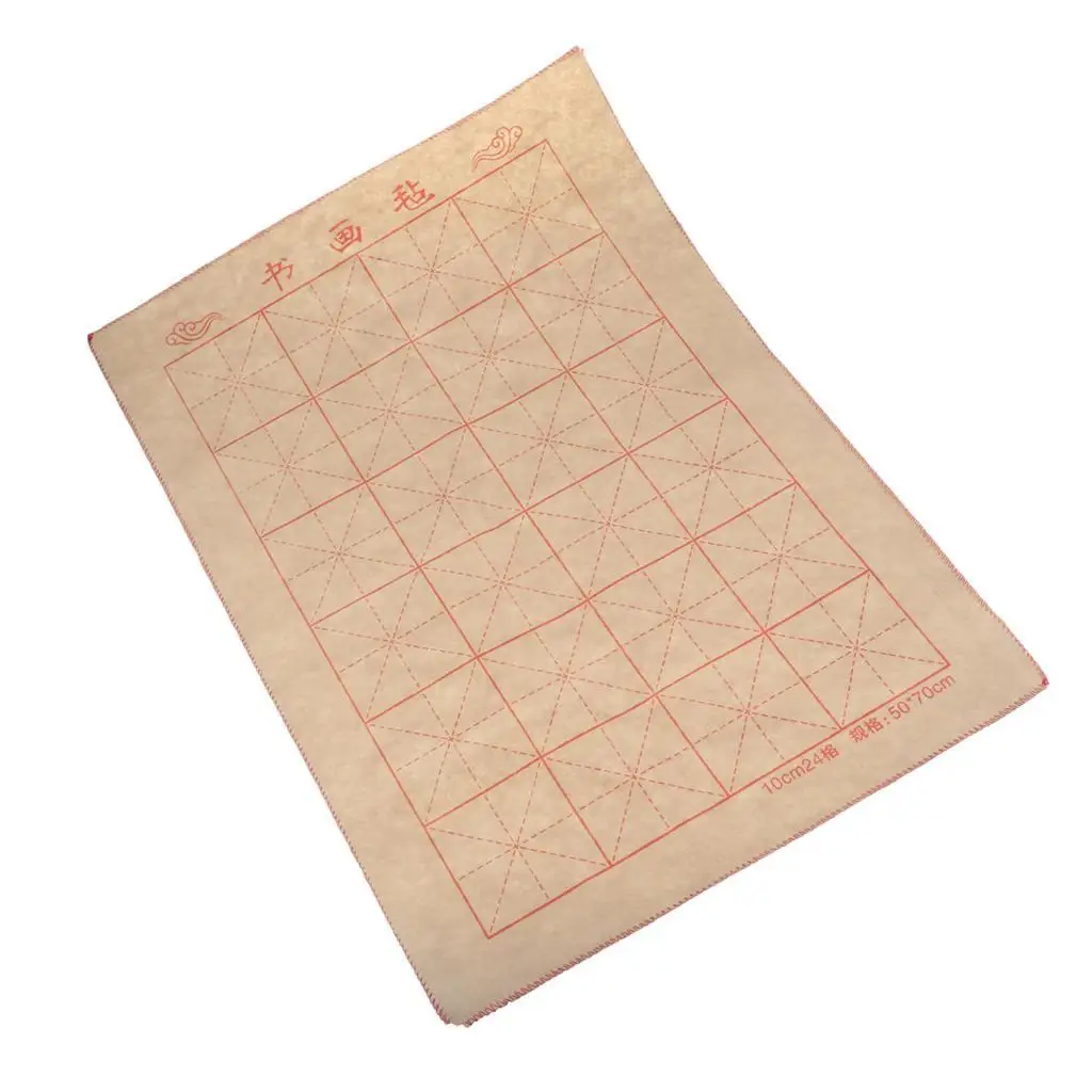 Calligraphy Writing Felt Wool Blanket Thick Practice Pad with Grids for Chinese Brush Pen Art and Painting