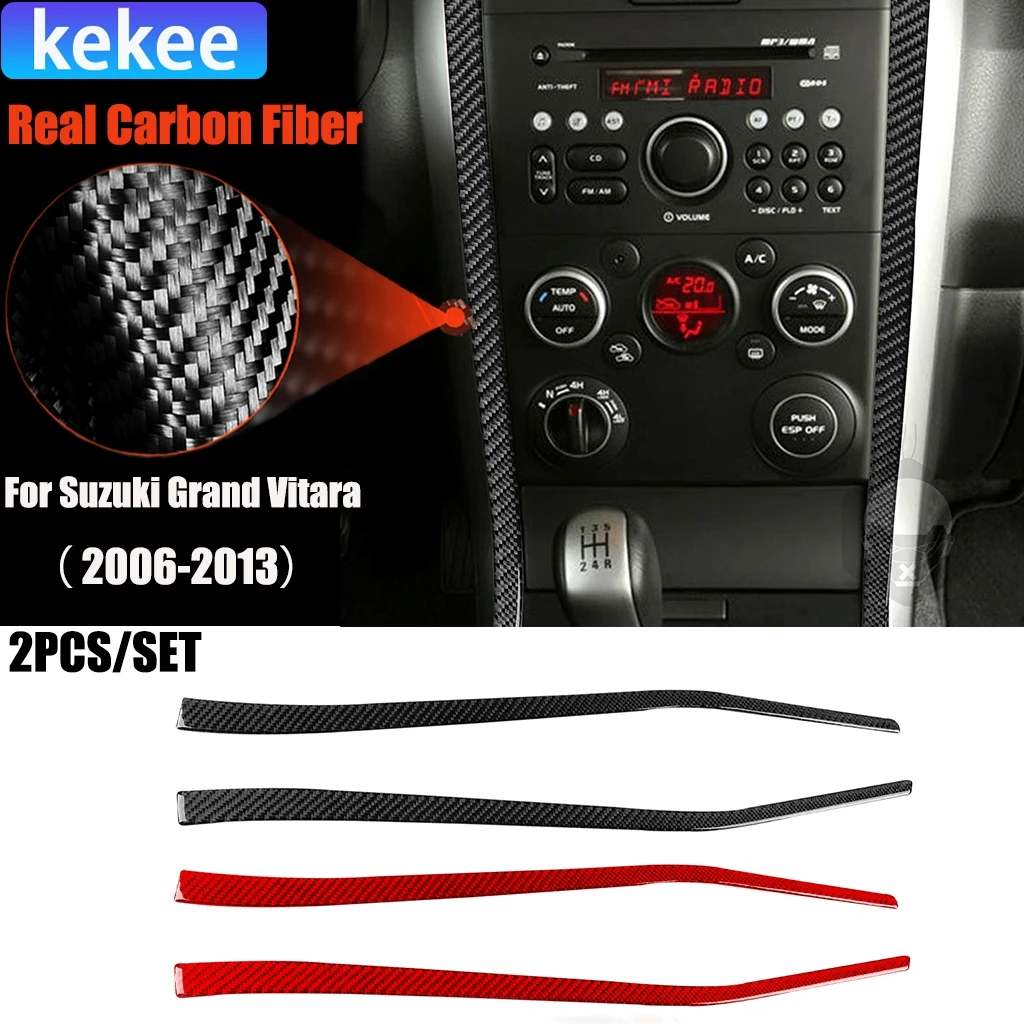 

Автомобильные аксессуары из углеродного волокна, боковая полоса центральной консоли, внутренняя отделка, мягкая наклейка для Suzuki Grand Vitara 2006-2013