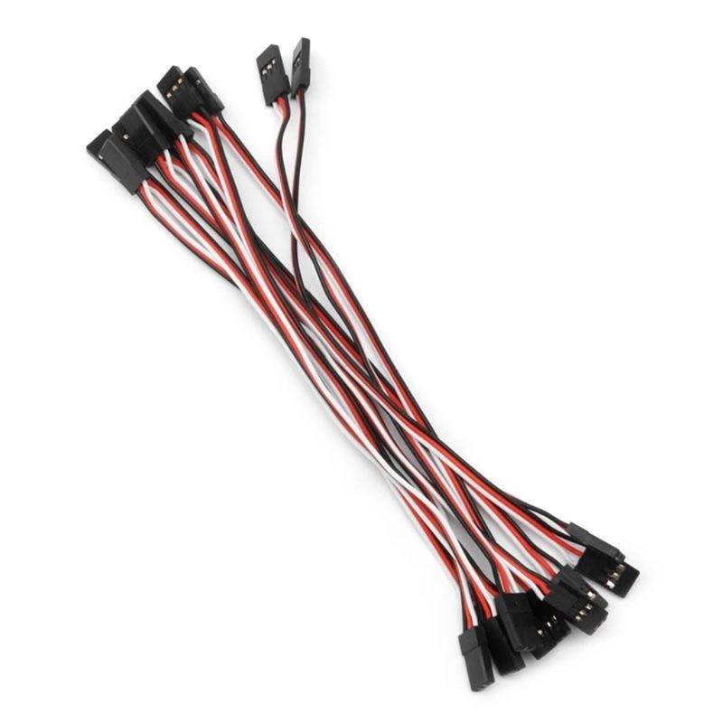Q81A 10pcs 10 Extensión Quadcopter Servo Futaba Cable alambre masculino a macho RC