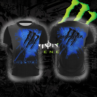 2025 New Monster Energy Graffiti Design Unique Creation Cool Loose Comfortable Breathable Quick Drying Men's Sports T-shirt