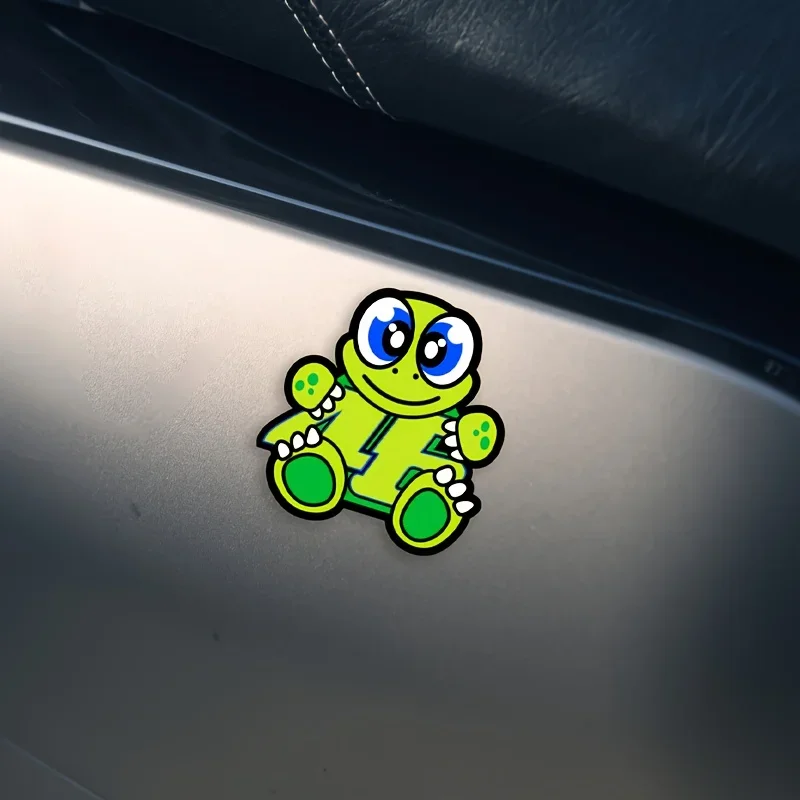 1PC "Cartoon Turtle 46 Car Sticker, Moto Racing Design Decal, Distinctive Car Accessory for Enthusiasts, Sweet Car Decor"