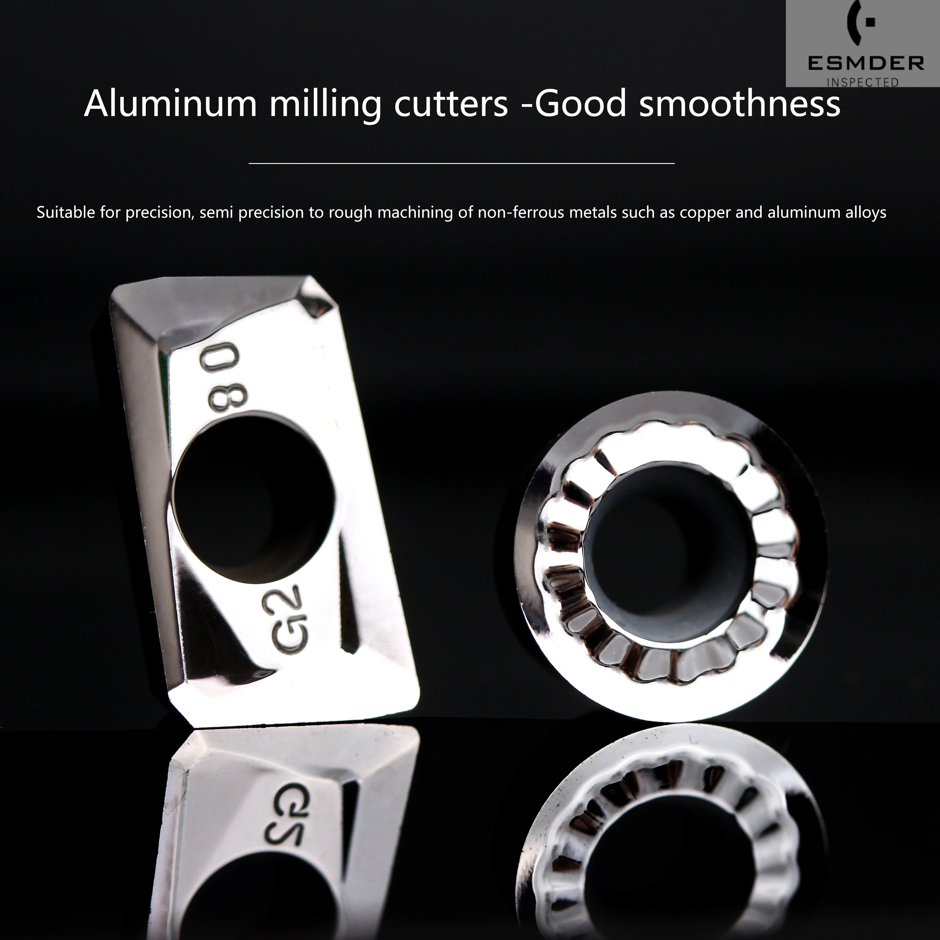 APKT1135 APKT1604 G2 MA MA3 RCGT10T3 RCGT0803 RCGT1003 RCGT1204 SEHT1204 frese CNC in alluminio rame aluminoms speciali