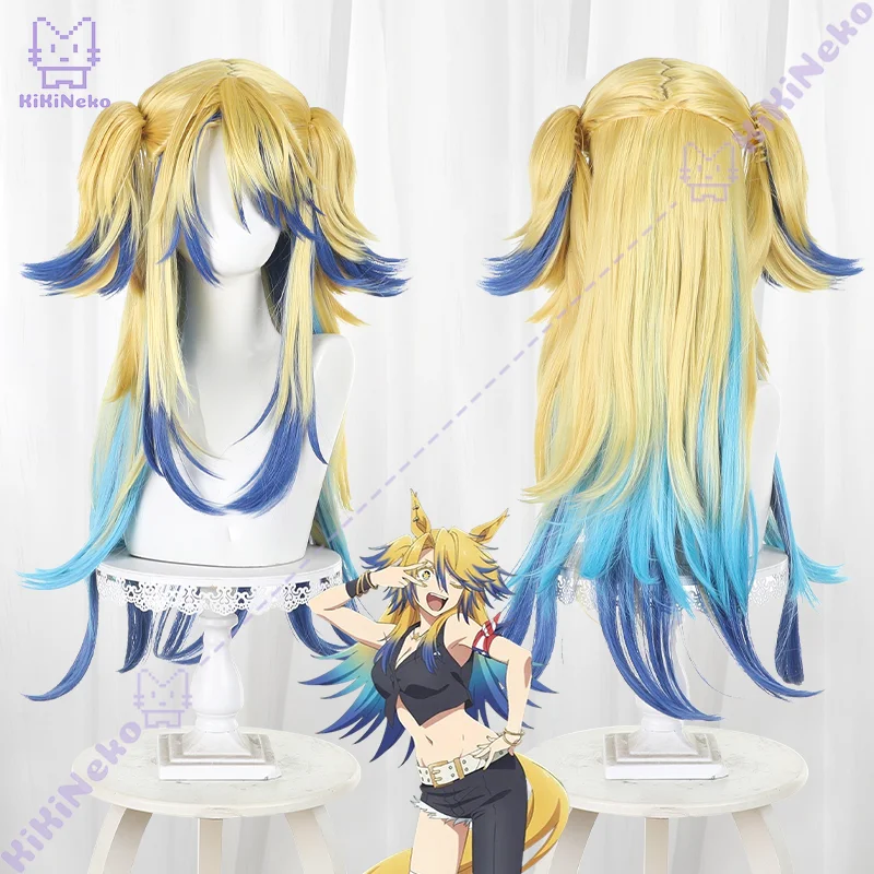 

Аниме Pretty Derby Obey Your Master Косплей Парик Блондинка и Синий Градиент Аниме Персонаж Волосы Для Комикон Вечеринки Взрослые Женщины Мужчины