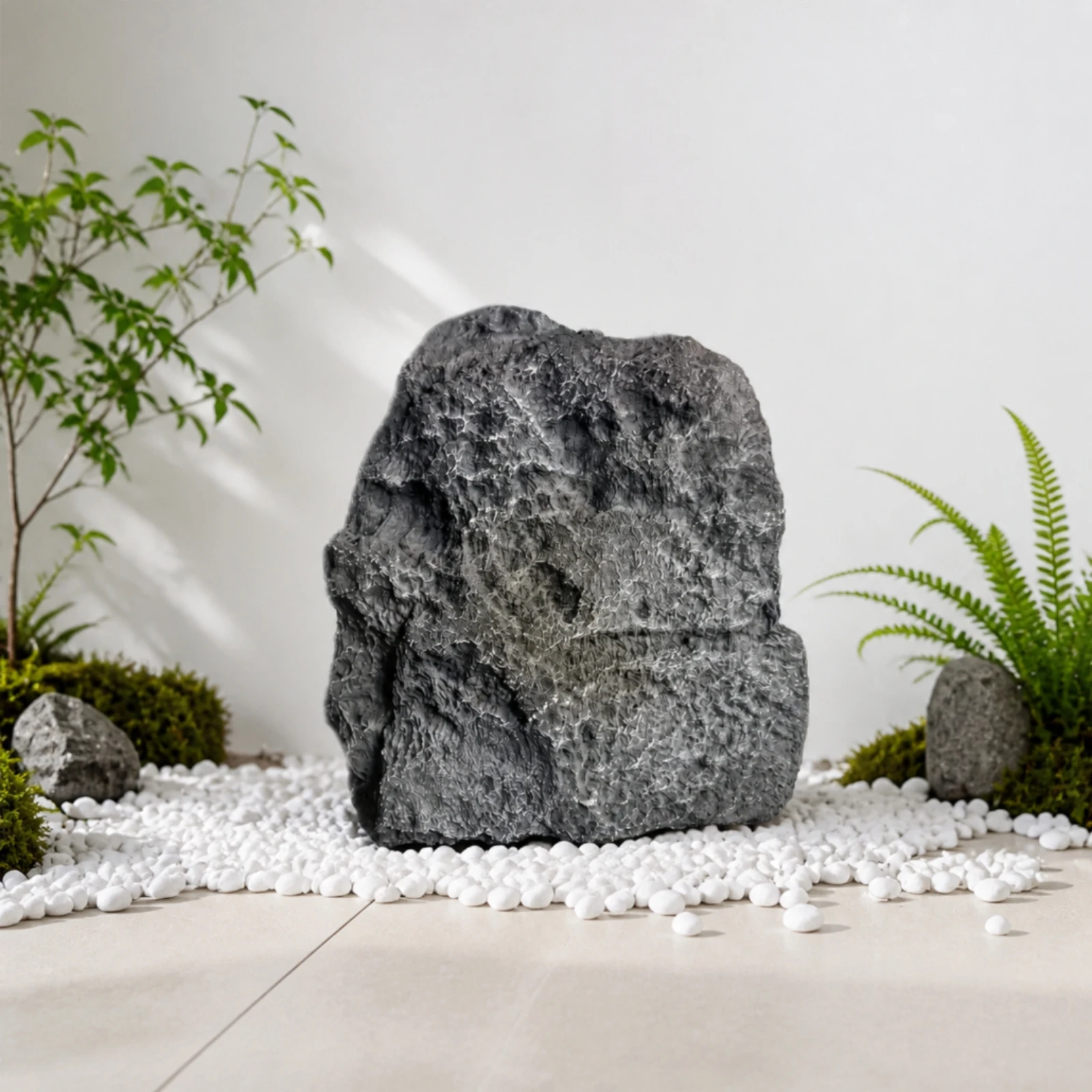 Artificial Boulder Realistic Faux Rock Fake Rock Hollow Stone Sculpture Weather-Resistant for Landscapers, Yard