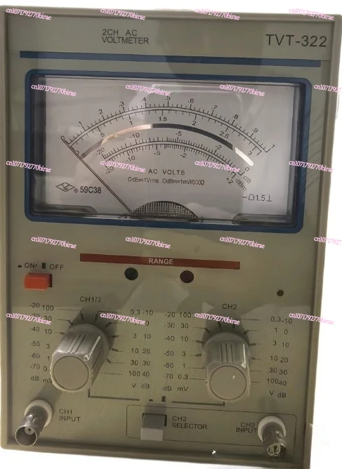 

300uV-100V Dual Channel AC TVT-322 Dual Needle Millivolt Meter