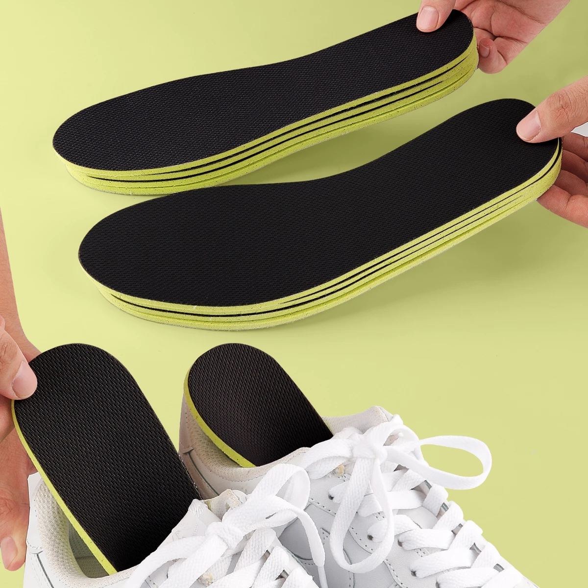Men Women Unisex Sport Shoe Insoles BlackSoft Breathable Deodorant Shock