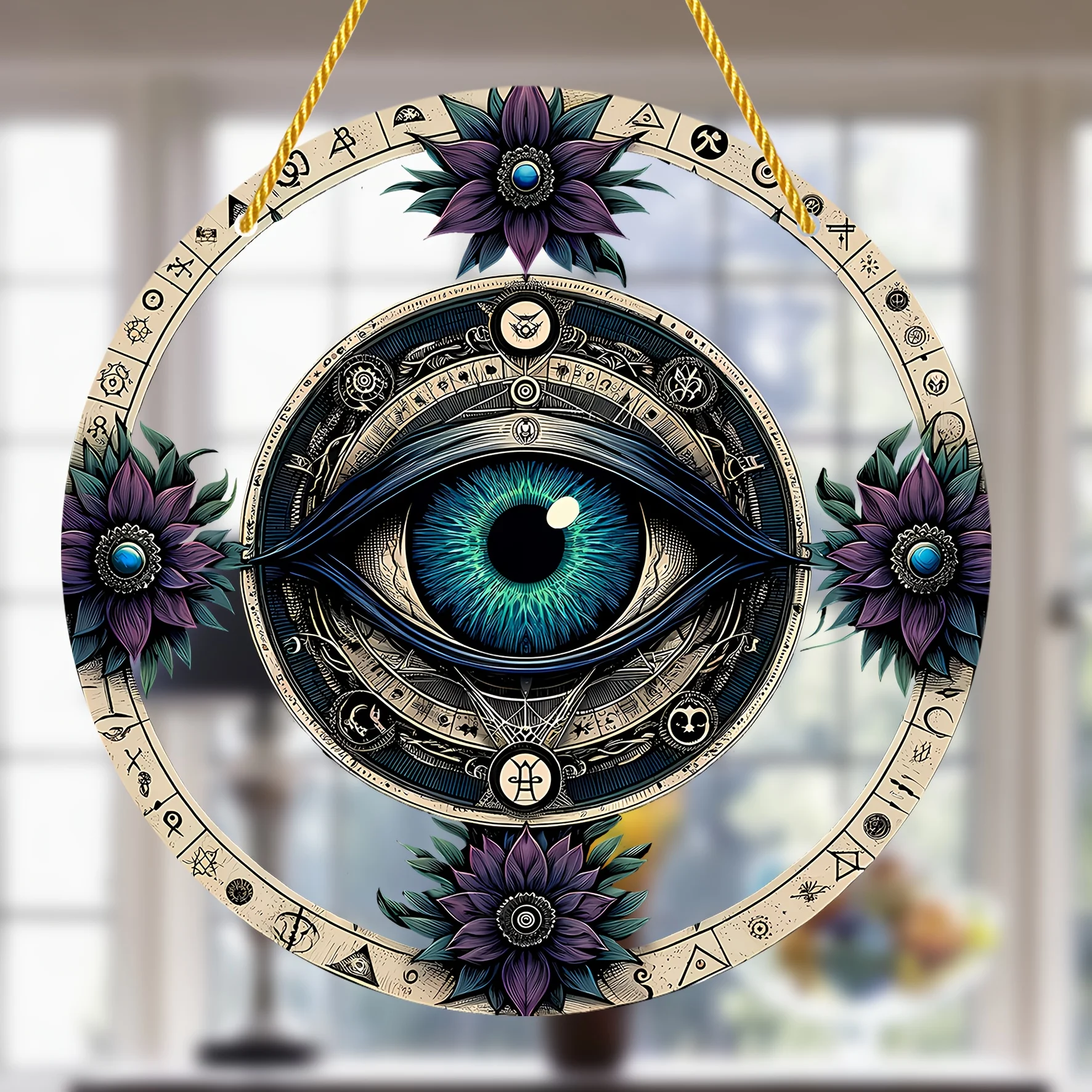 Mysterious Witching Eye Sun Catcher,Acrylic Sign,Housewarming Gift,Room,Bathroom,Wall,Home Decoration,Gift for Friends,Relatives