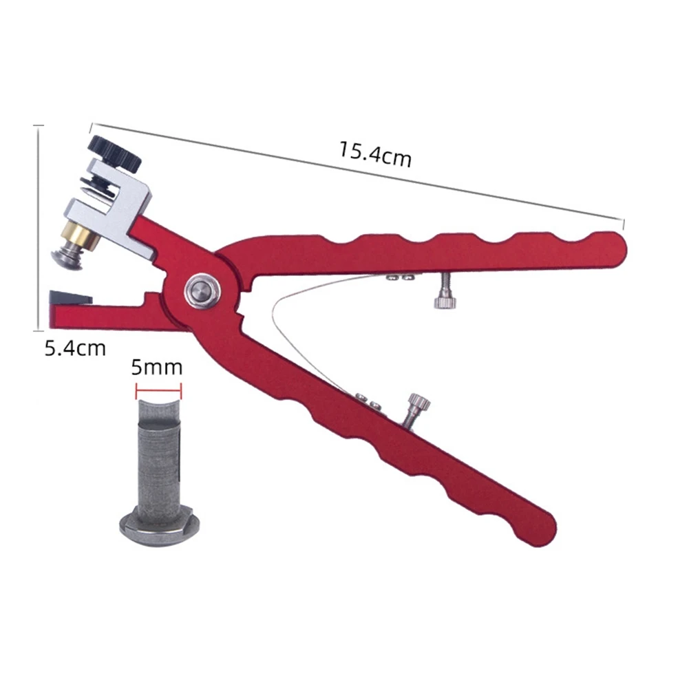 Y02ALeather Watch Bracelet Cutting Plier for Straps to Fix Catches Spring Bar Hand Tool Pliers Red Straight view 2