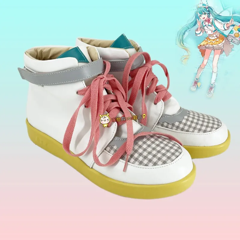 

Magical 2024 Miku Cosplay Shoes Boots Anime Halloween Carnival Props Custom Made