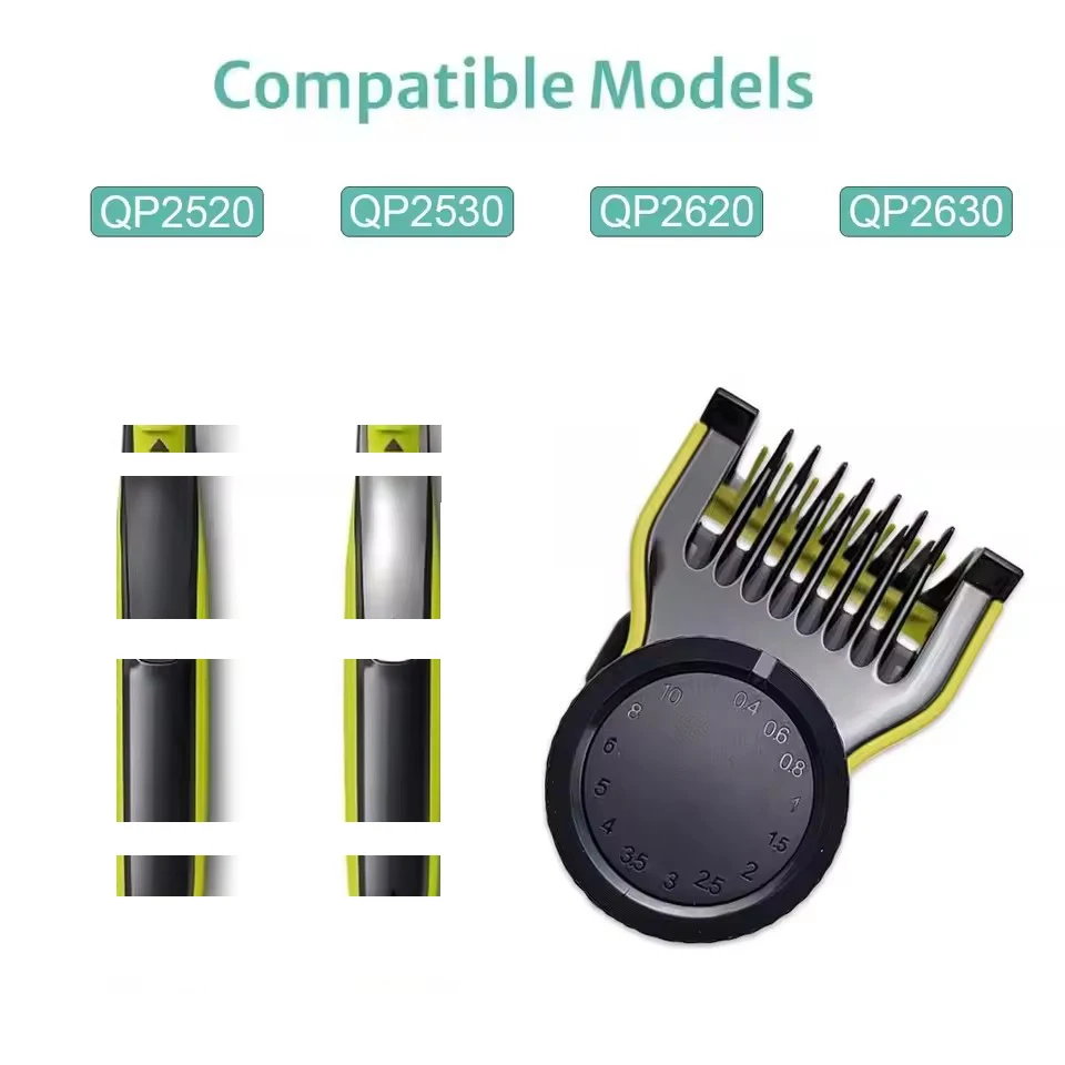 واقي مشط دليل KVIFO لـ Philips One Blade QP2520 QP2530 QP2630 ماكينة حلاقة كهربائية 14 طول قابلة للتعديل