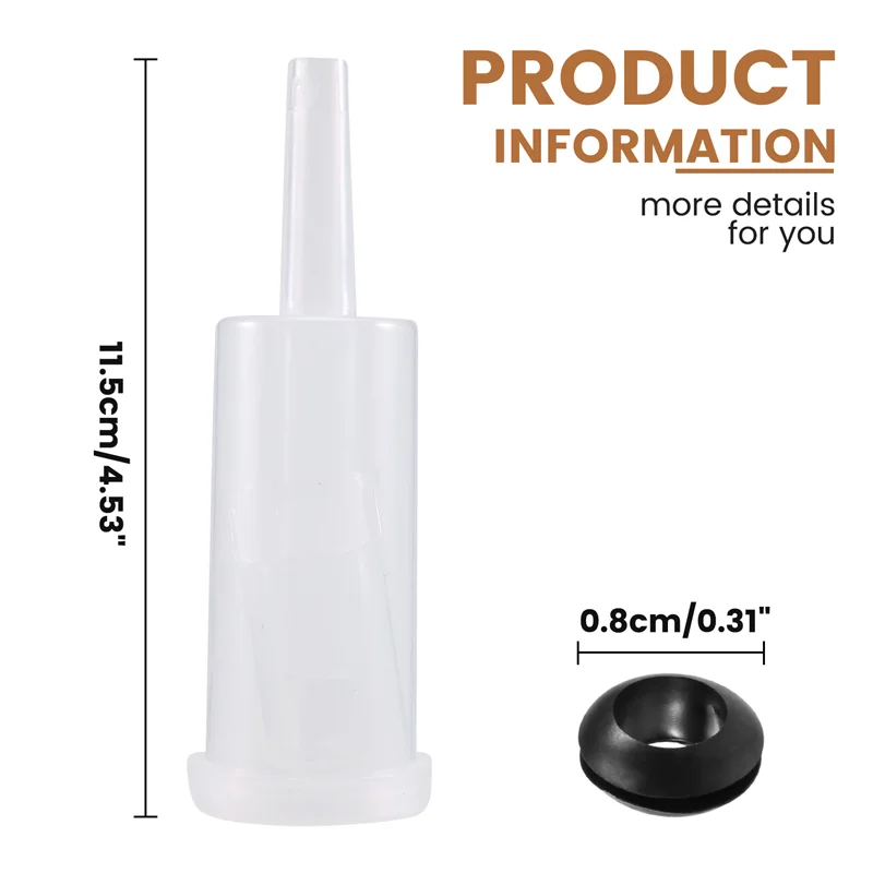 مجموعة أغطية التخمير A68P، غرفة الضغط لأقفال الهواء للتخمير مع الحلقات السوداء فقاعة غرفة الضغط للبيرة والنبيذ، الجرار