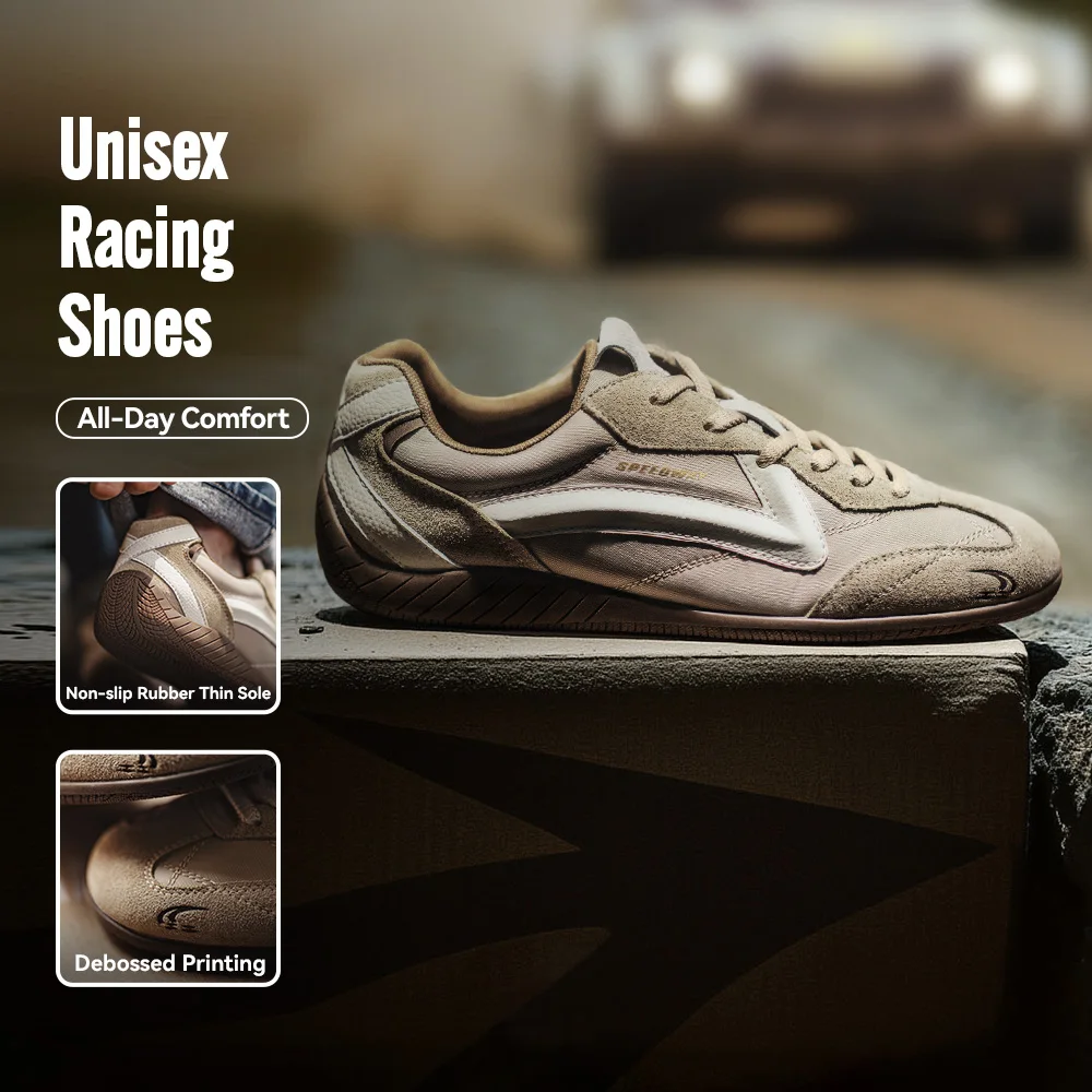 

Maden Vintage Patchwork Racing Shoes Unisex Autumn Breathable German Trainers Sneakers Thin Sole Casual Lace-Up Sporty Shoes