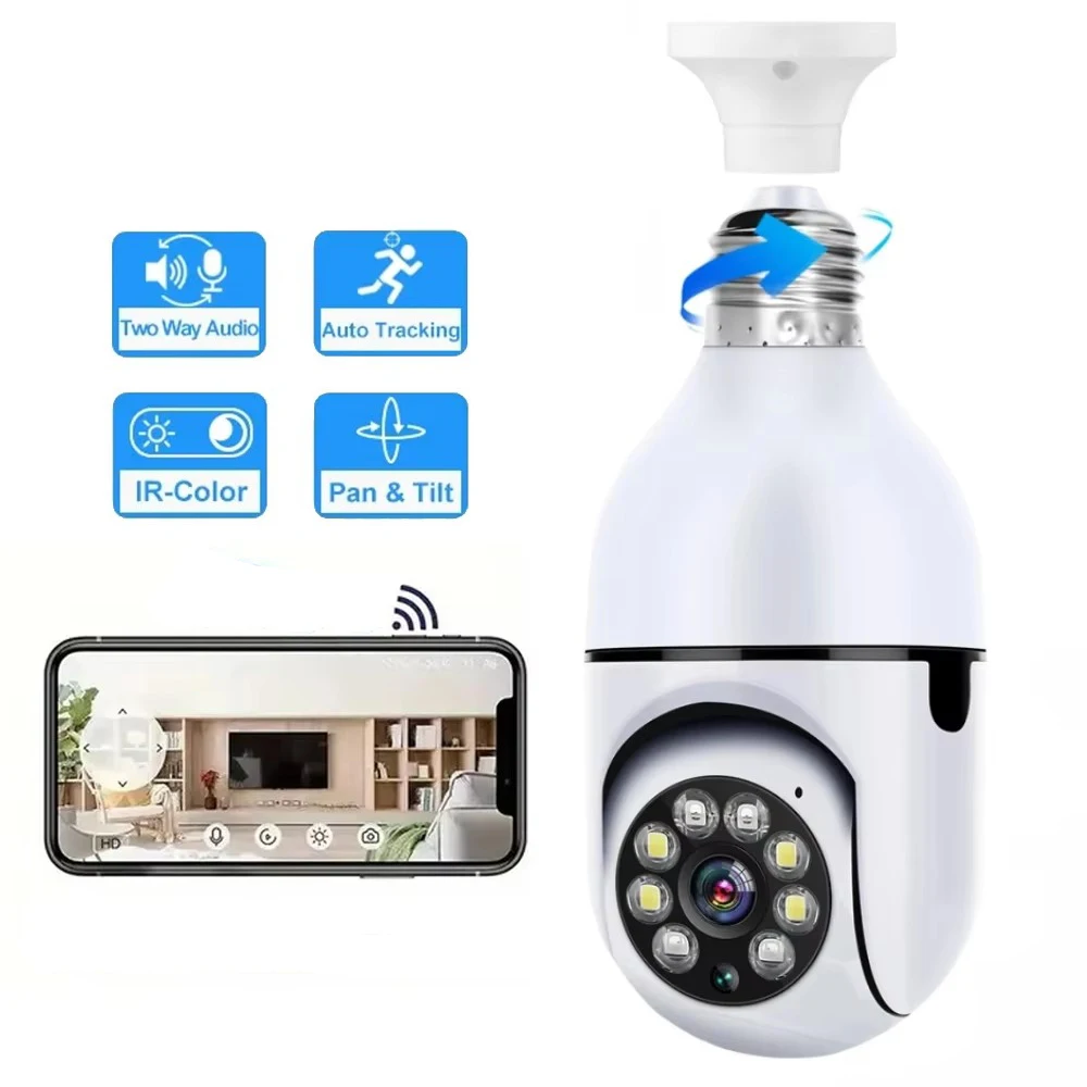 

YI IoT 2.4Ghz 4MP WiFi Bulb E27 Wireless PTZ 2MP Color Night Vision Two Way Audio Auto Tracking Home Security IP CCTV Camera